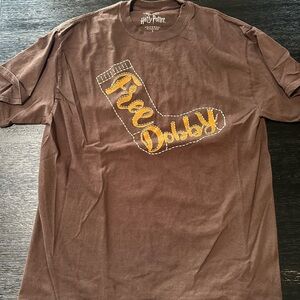Harry Potter Brown Tee with Fire Dobby Design